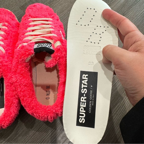 Golden Goose Superstar Sabot Fuchsia White Slip On Shearling Sneakers - Picture 7 of 15